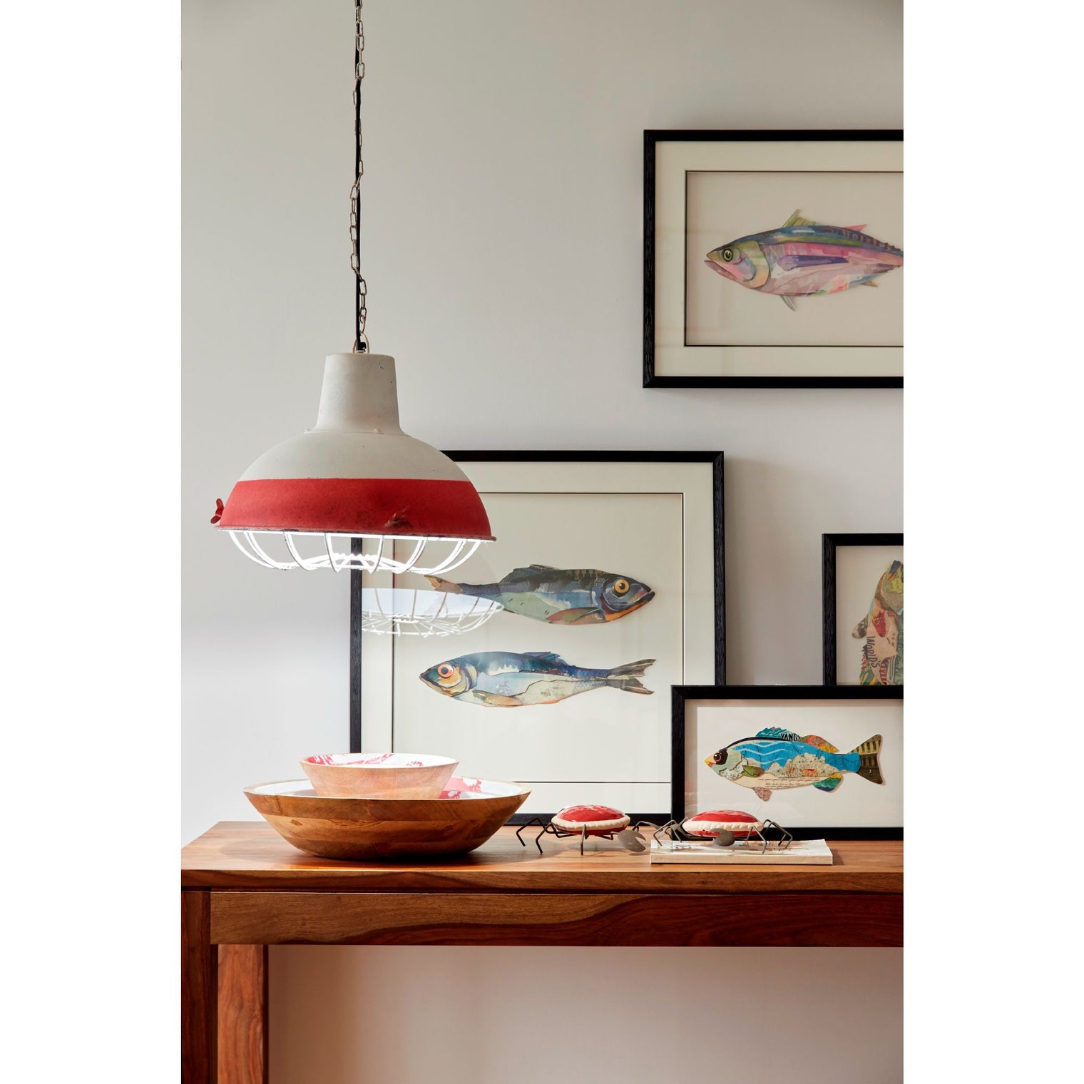 Framed Collage Picture of Three Fish Clearance Batela Giftware