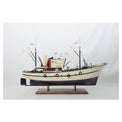 Fishing Boat, Blue and Cream - Model Boat Fishing Boats price-change-job-active Batela Giftware