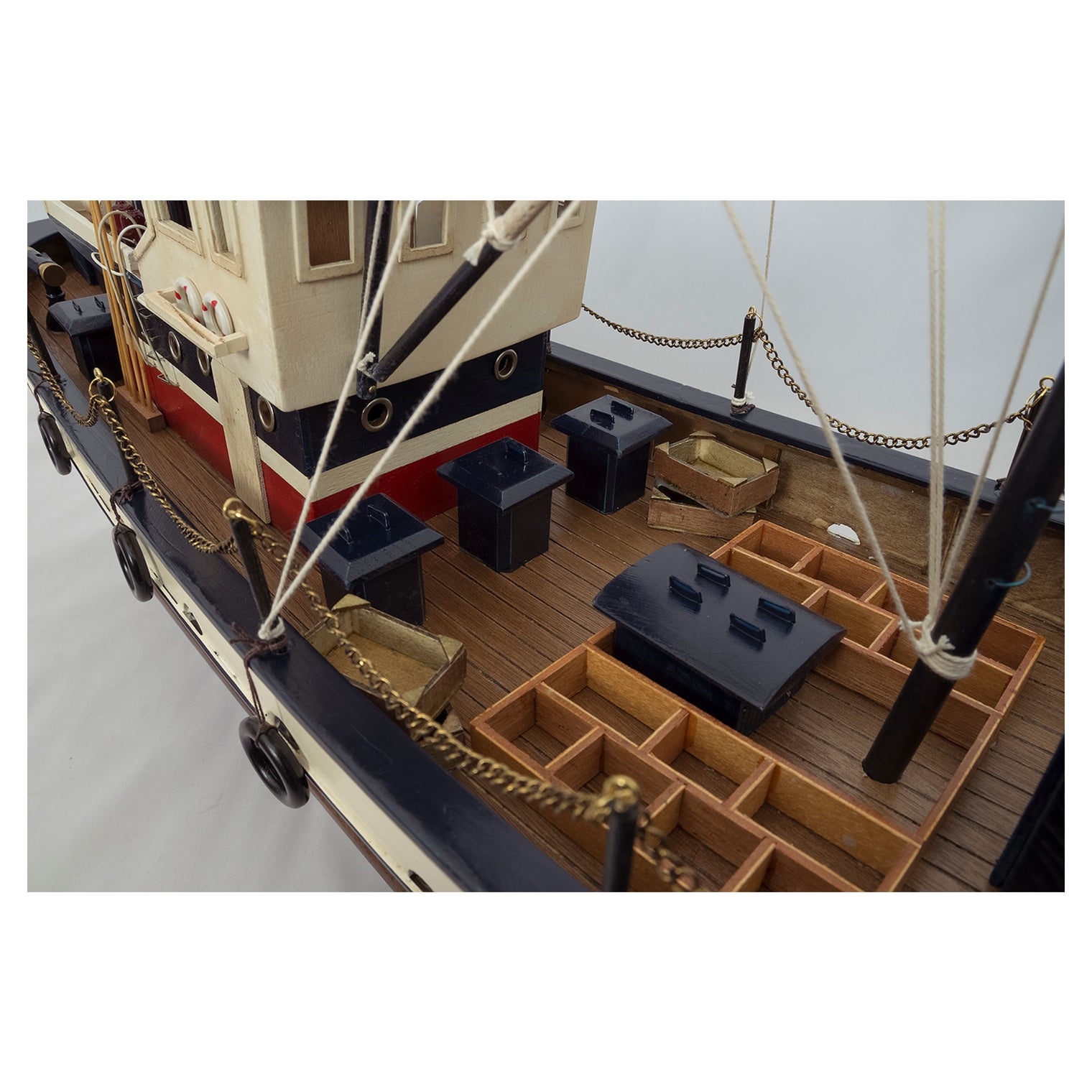 Fishing Boat, Blue and Cream - Model Boat Fishing Boats price-change-job-active Batela Giftware