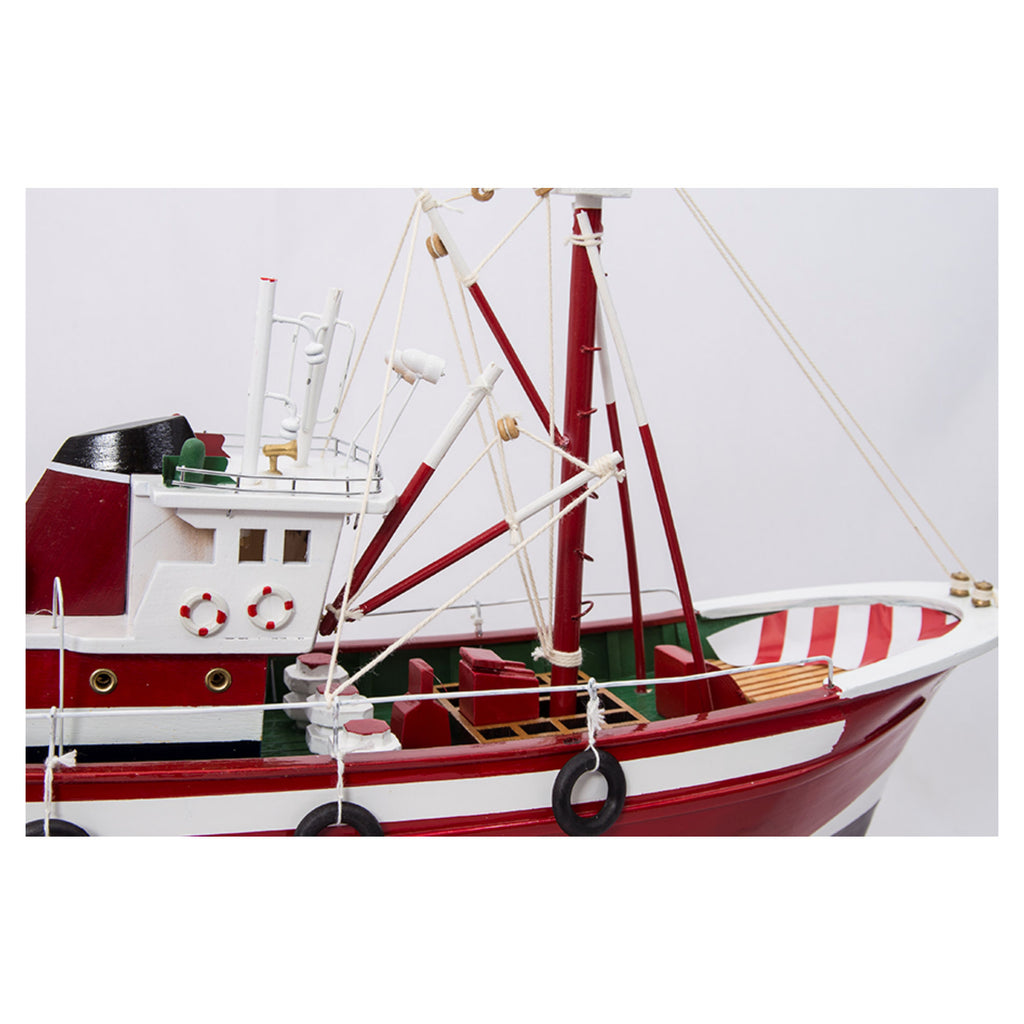 Fishing boat model, 60X18X45cm, wooden fish