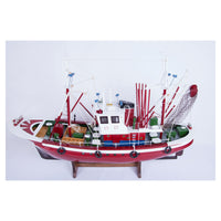 Tuna Fishing Boat II - Model Boat in Red Fishing Boats price-change-job-active Batela Giftware