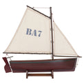 Sailing Dinghy in Red - Model Boat Clearance Batela Giftware