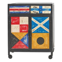 Metal Cabinet on Wheels Display From Europe Furniture Home Decoration Batela Giftware