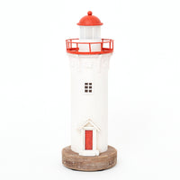 Wooden LED Red/White Lighthouse Lighthouses Batela Giftware