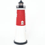 LED Large Red & White Lighthouse Battery Lighthouses Batela Giftware