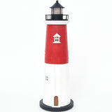 LED Large Red & White Lighthouse Battery Lighthouses Batela Giftware
