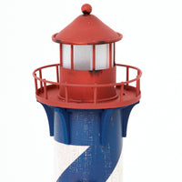 LED Blue & White Tall Lighthouse Battery Lighthouses price-change-job-active Batela Giftware