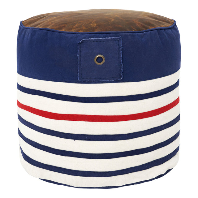 Striped Pouffe Home Decoration Batela Giftware