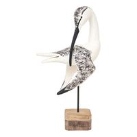 Large Sea Bird (Preening) on a Stand Ornament Birds Driftwood Batela Giftware