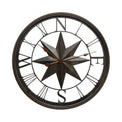 Rose of the Winds Metal Clock Clock Batela Giftware