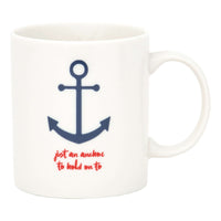 Anchor Mug (White) Mugs (Set of 4) Clearance Batela Giftware