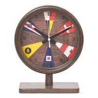 Desk Clock - Nautical Wooden Face Clock Wall Clock Batela Giftware