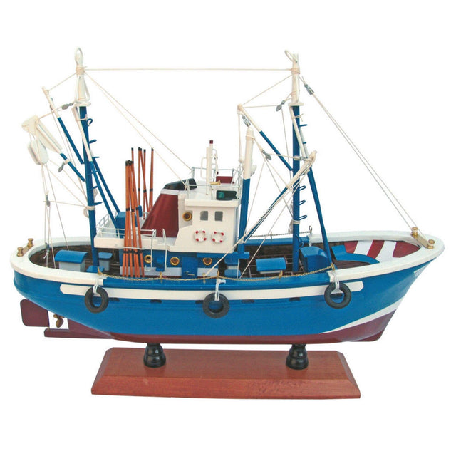 Large Tuna Fishing Boat in Blue - Model Boat Fishing Boats price-change-job-active Batela Giftware