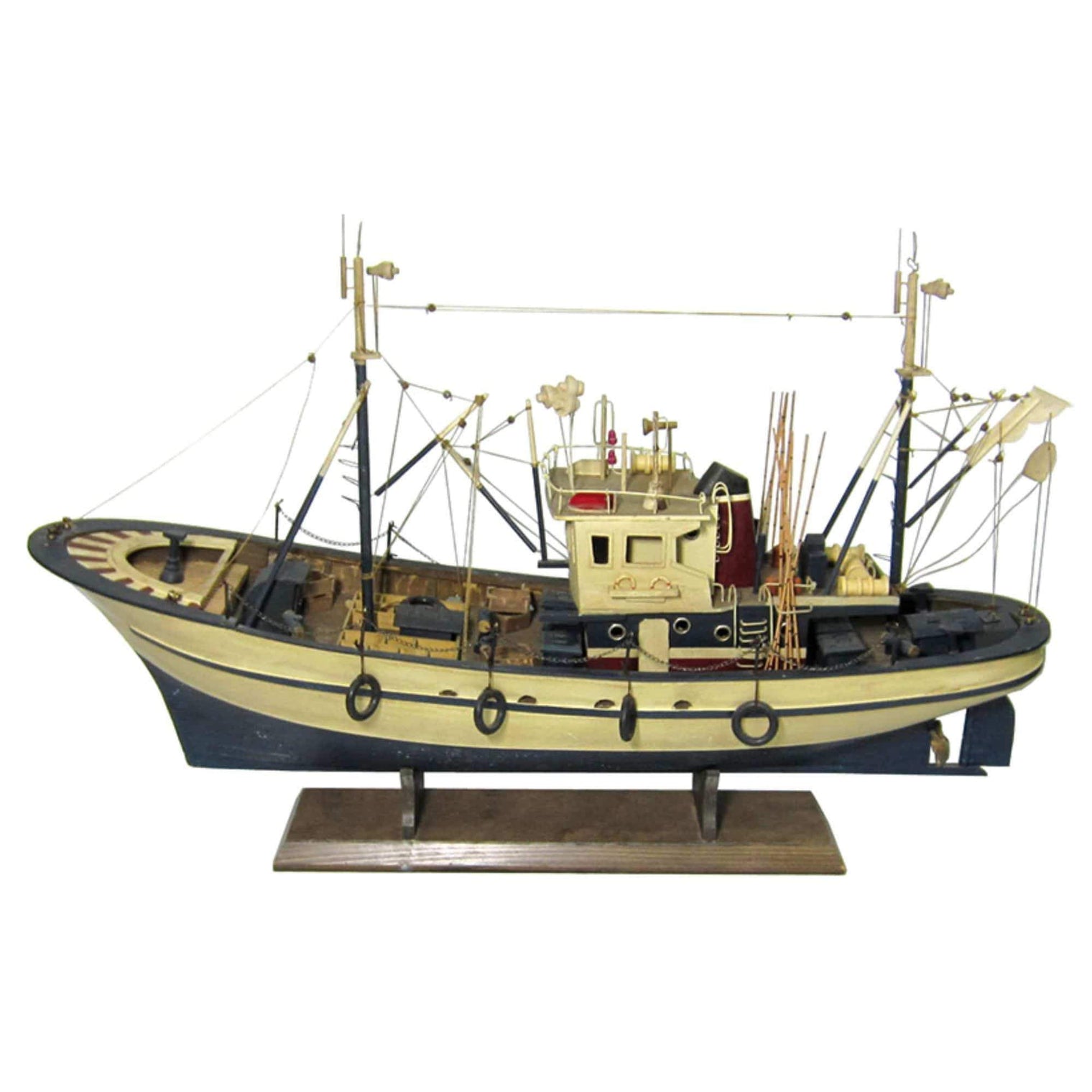 Fishing Boat, Blue and Cream - Model Boat Fishing Boats price-change-job-active Batela Giftware