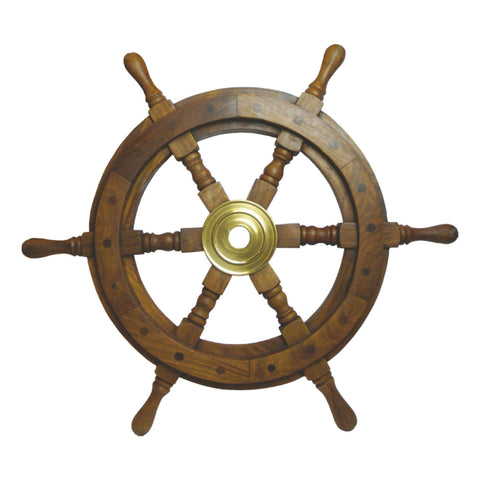 Wooden Ship’s Wheel (5 Sizes) Nautical Office Decoration Batela Giftware