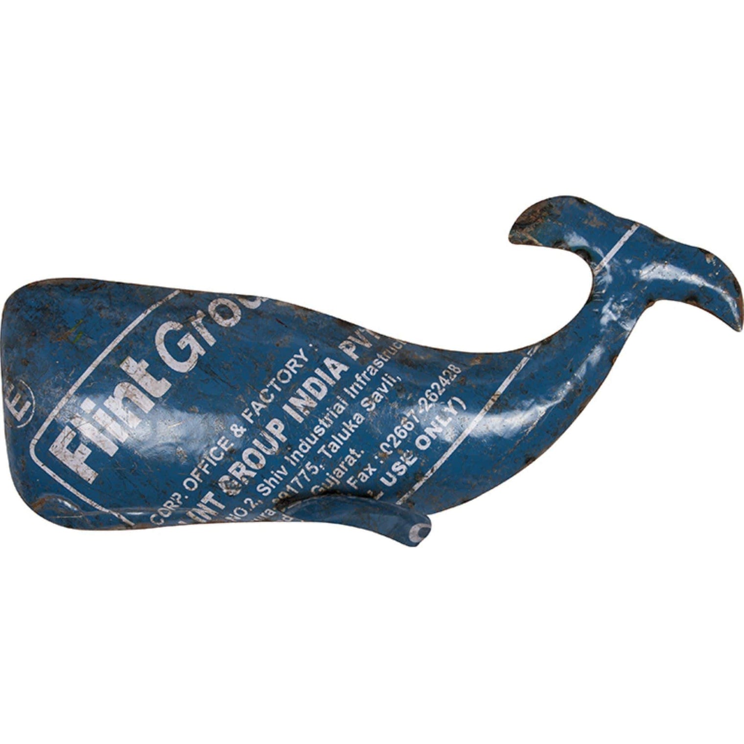 Large Metal Whale Ornament Ornaments Batela Giftware